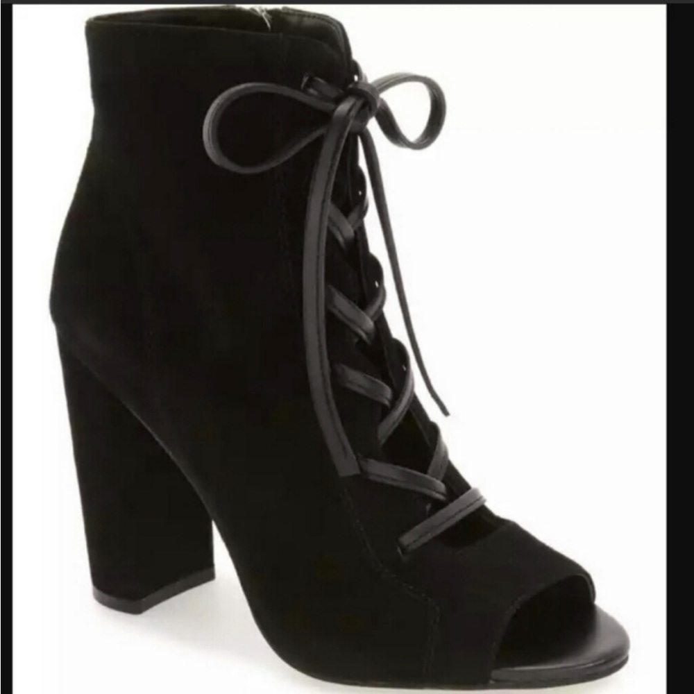 Sam Edelman Open Toe Black Booties